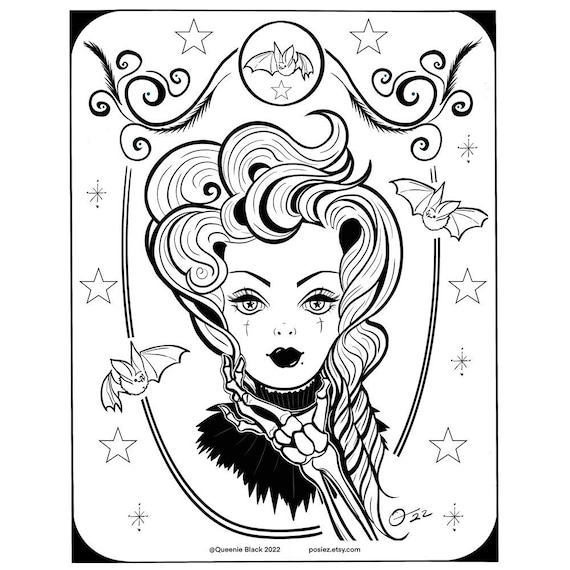 Instant download skeleton hand coloring page pocket full of posiez