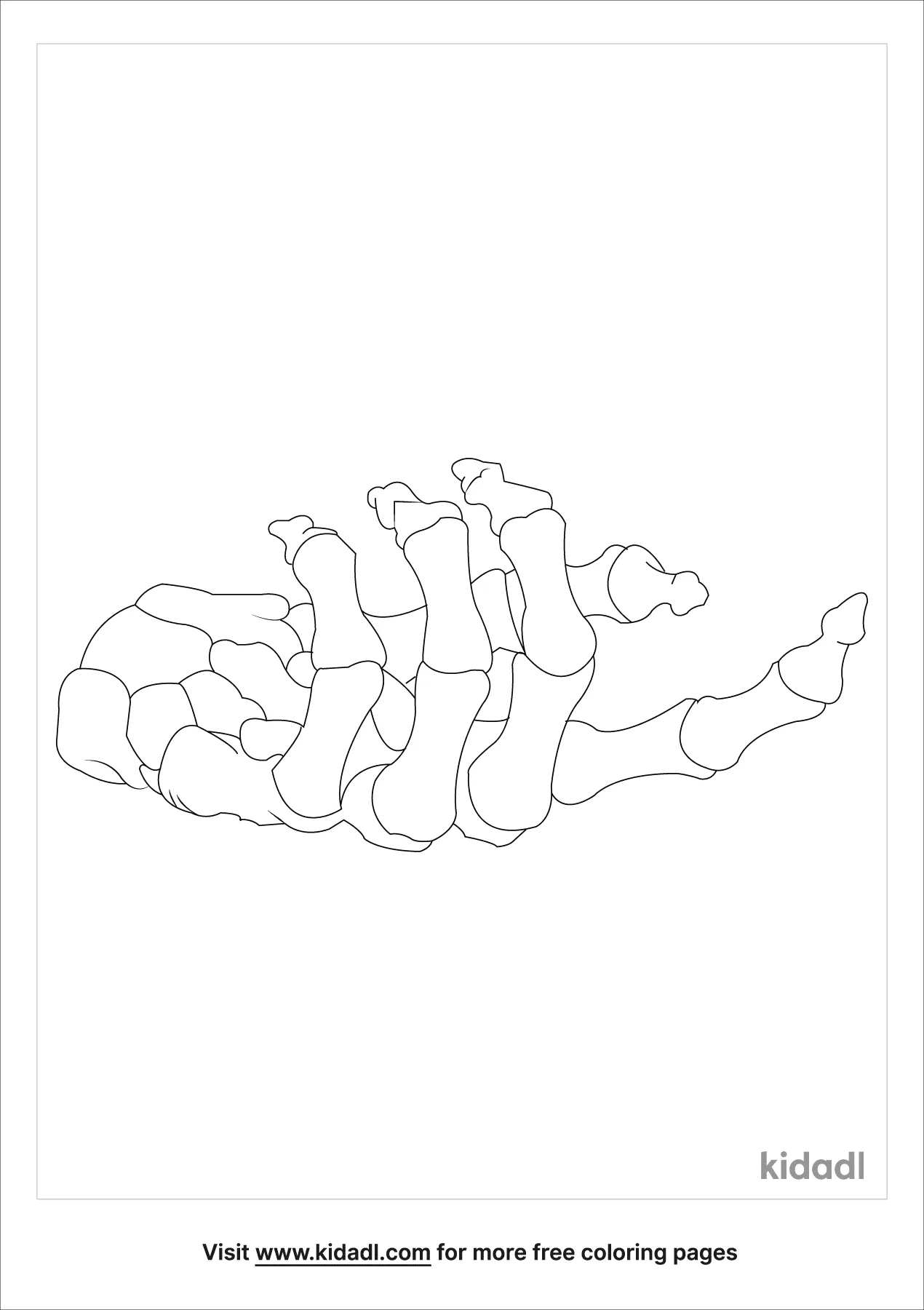 Free hand skeleton coloring page coloring page printables