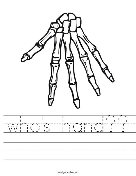 Whos hand worksheet