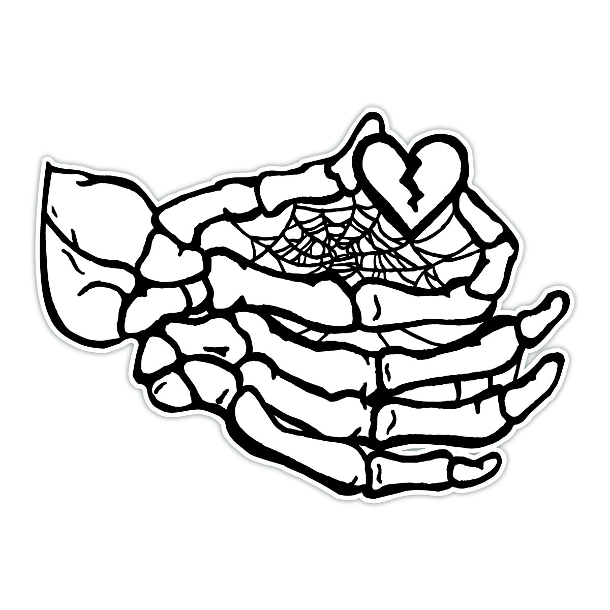 Skeleton sticker decal â wingspan artist