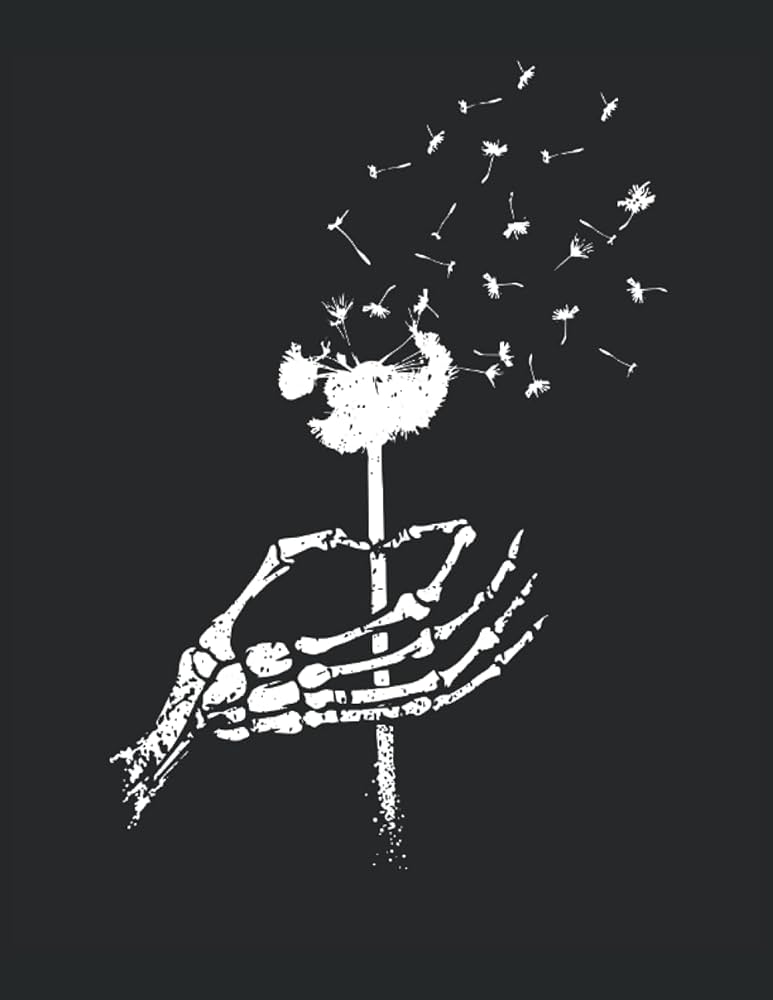 Skeleton hand just dandelion breathe witchcraft occult gothic mandalas