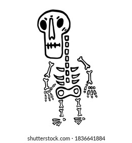 Hand drawn vector clip art skeleton stock vector royalty free