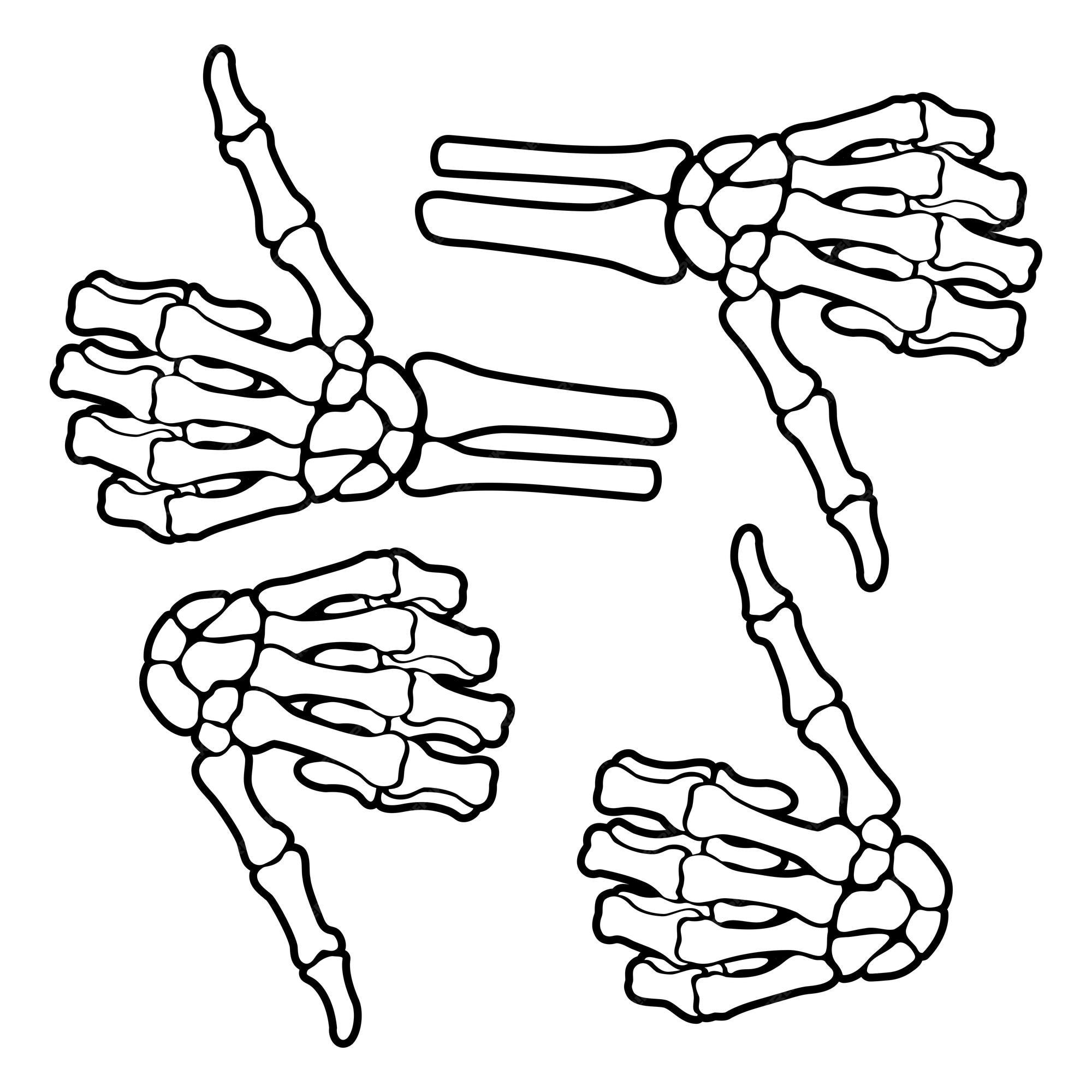 Premium vector skeleton bone thumb up hand sign