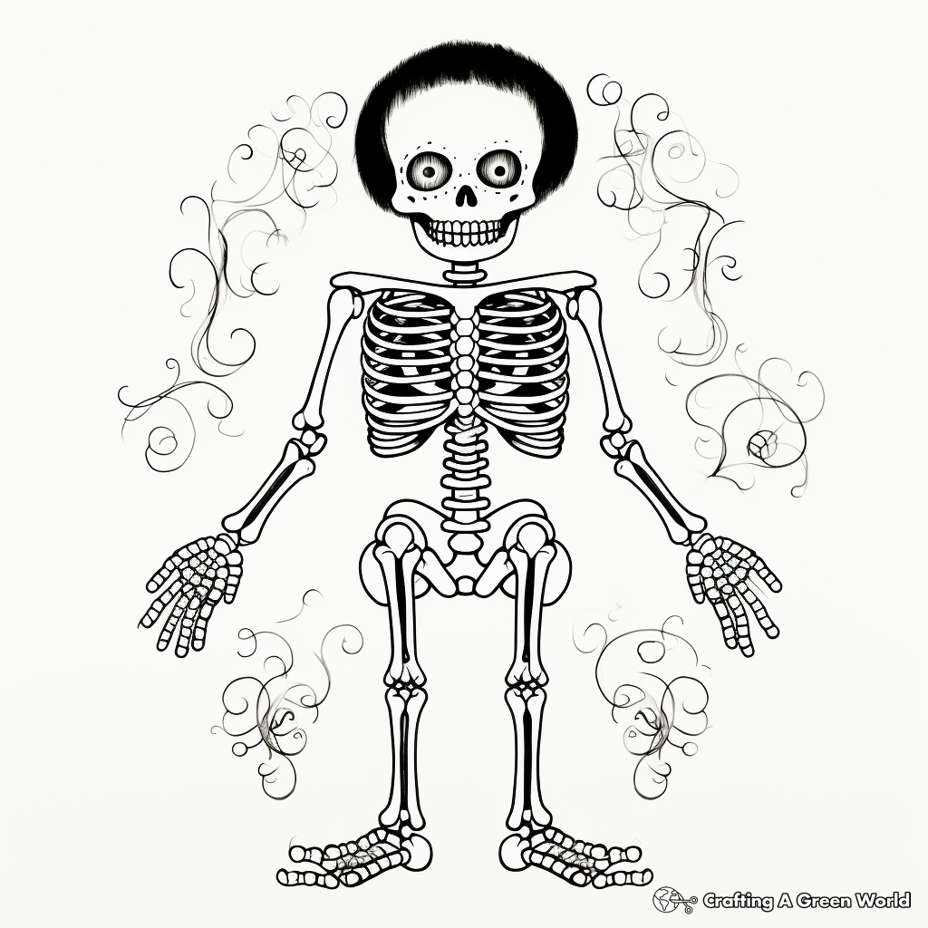 Skeleton coloring pages