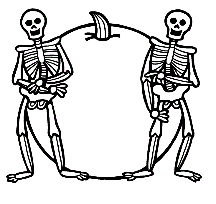 Skeleton coloring pages printable for free download