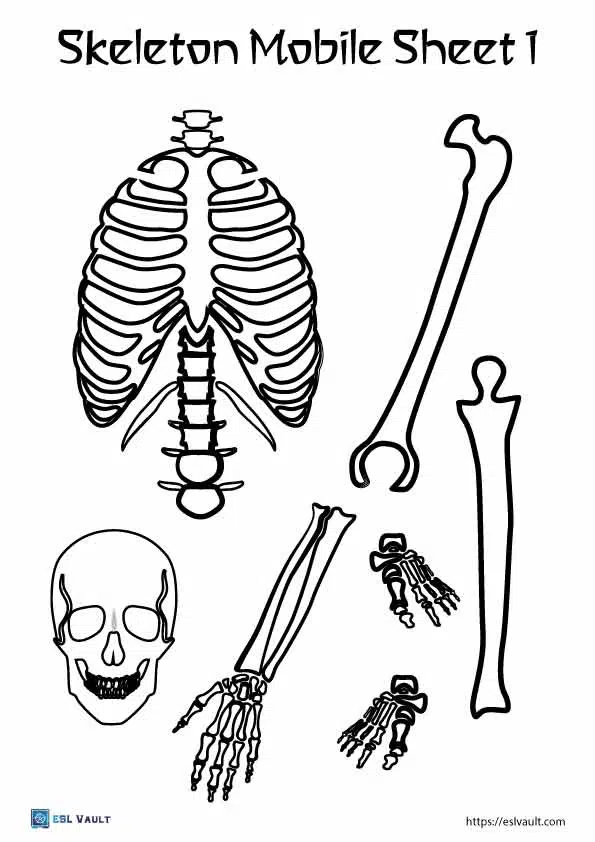 Free skeleton craft printables