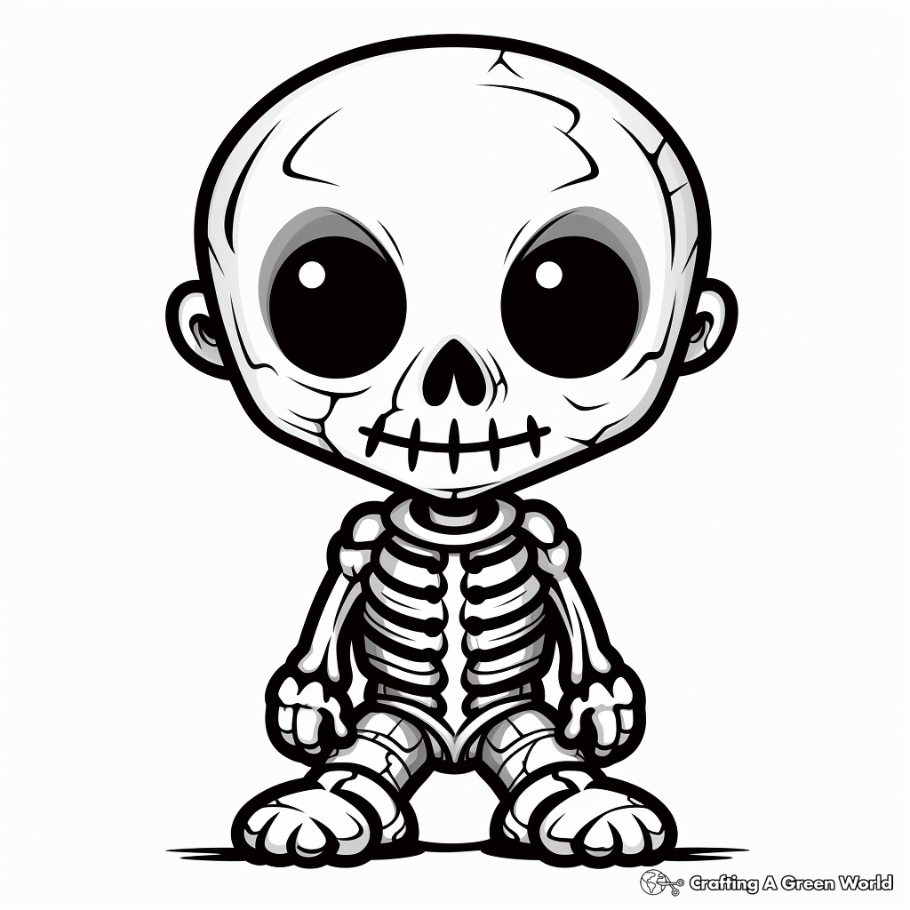 Skeleton coloring pages