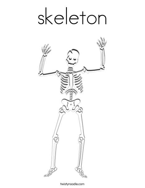 Skeleton coloring page