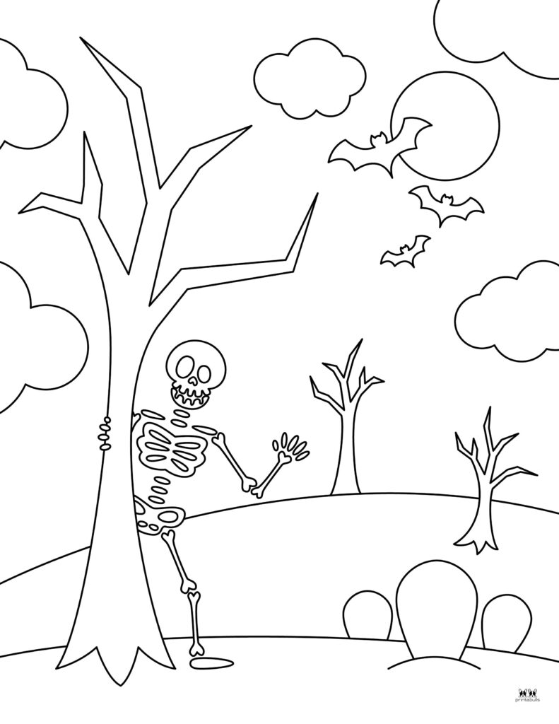 Skeleton coloring pages