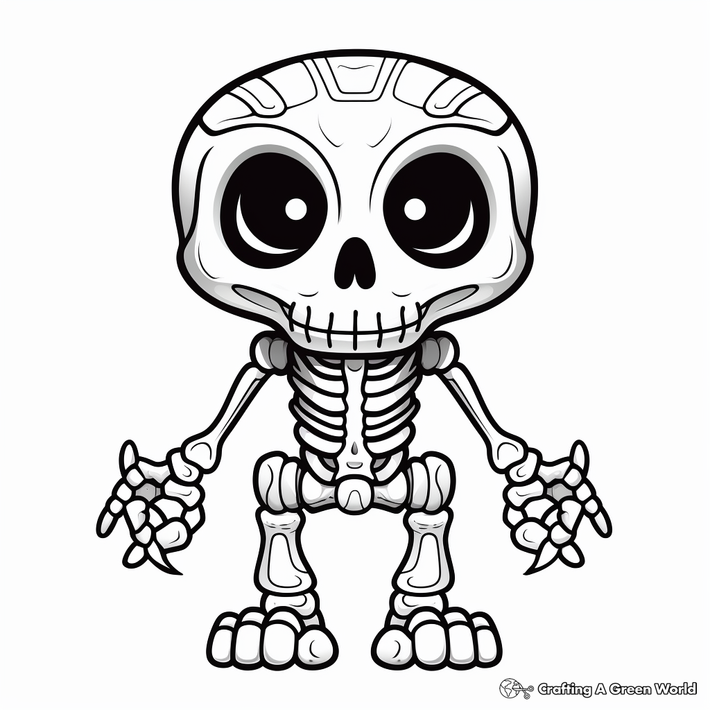 Skeleton coloring pages