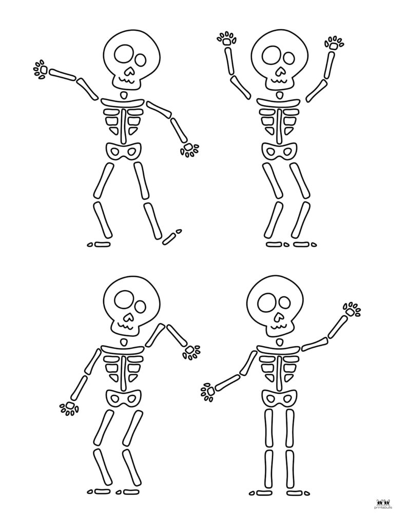 Skeleton coloring pages