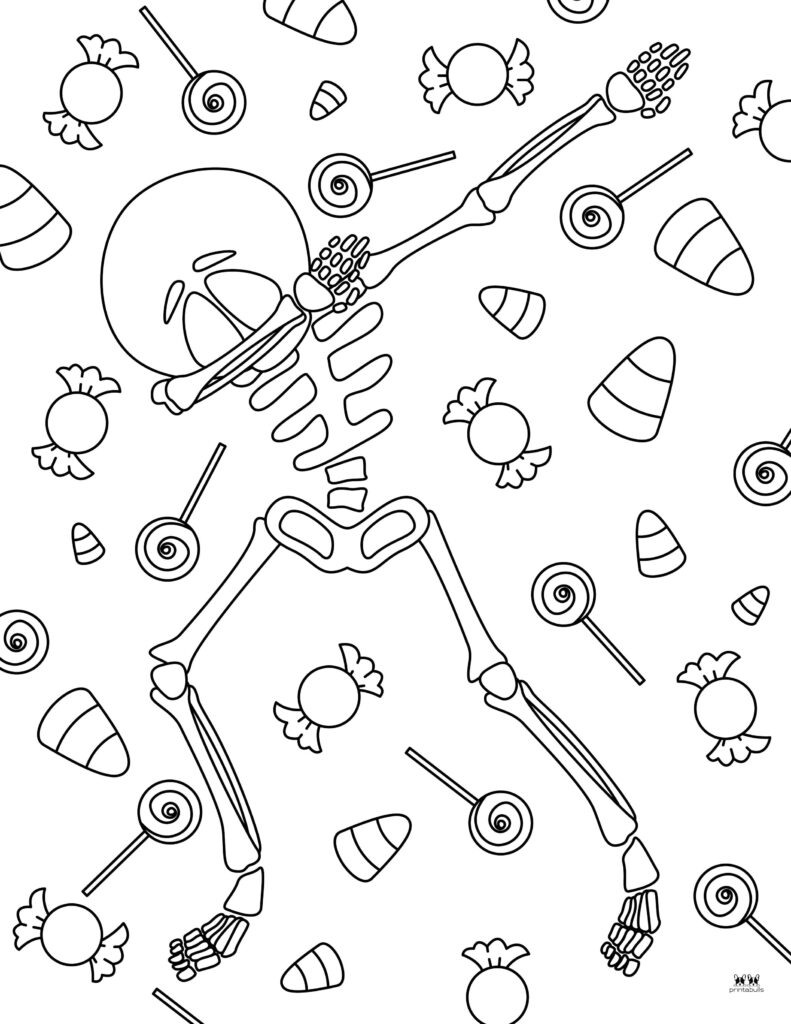 Skeleton coloring pages