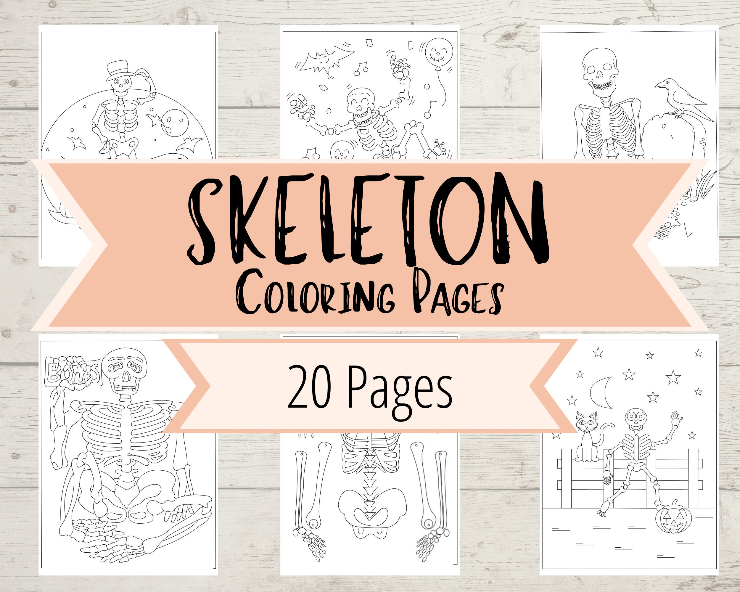 Skeleton coloring pages spooky skeletons to color fun halloween activity for kids adults halloween coloring book pictures download