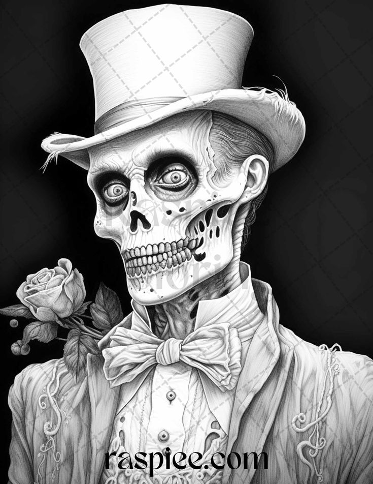 Halloween victorian era grayscale coloring pages printable for adul in grayscale coloring coloring pages grayscale