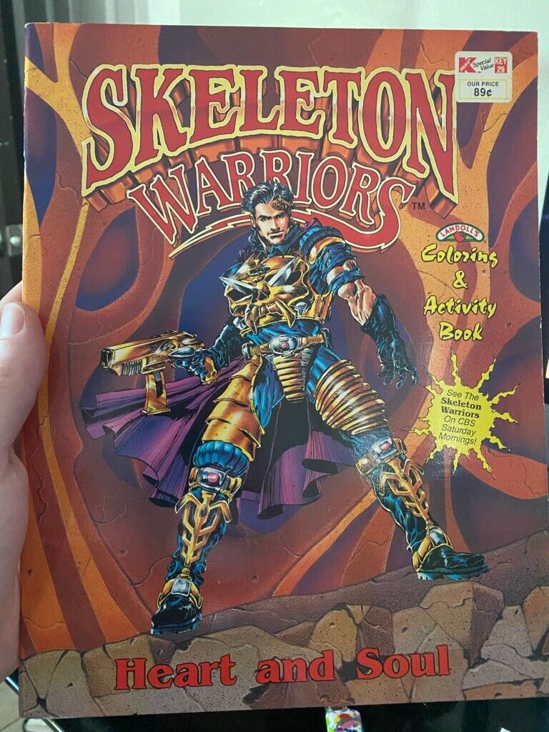 Skeleton warriors coloring activity vintage book