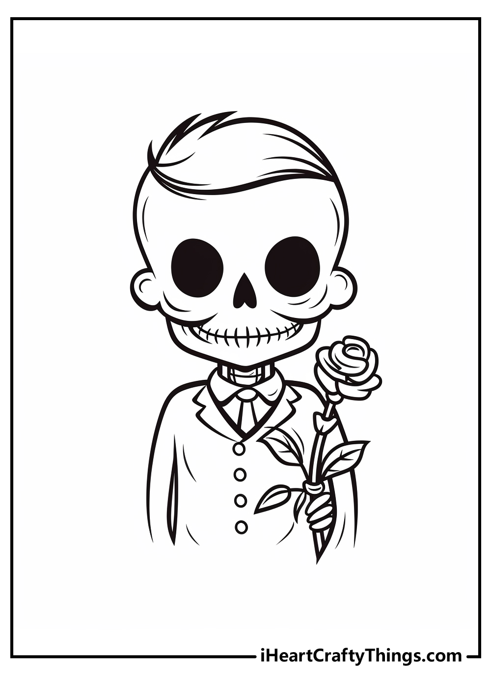 Skeleton coloring pages free printables