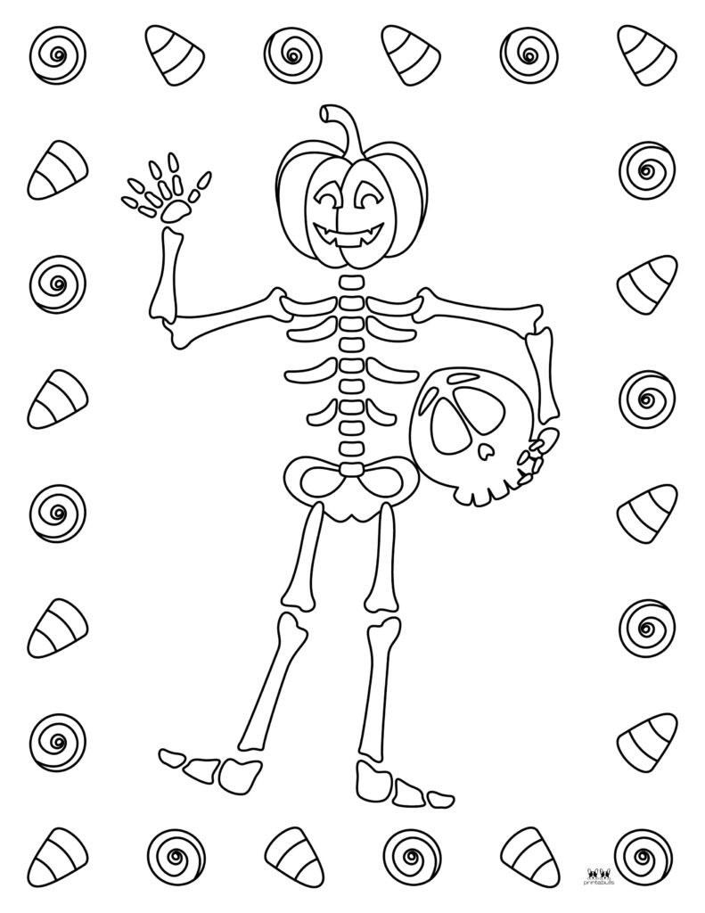 Skeleton coloring pages