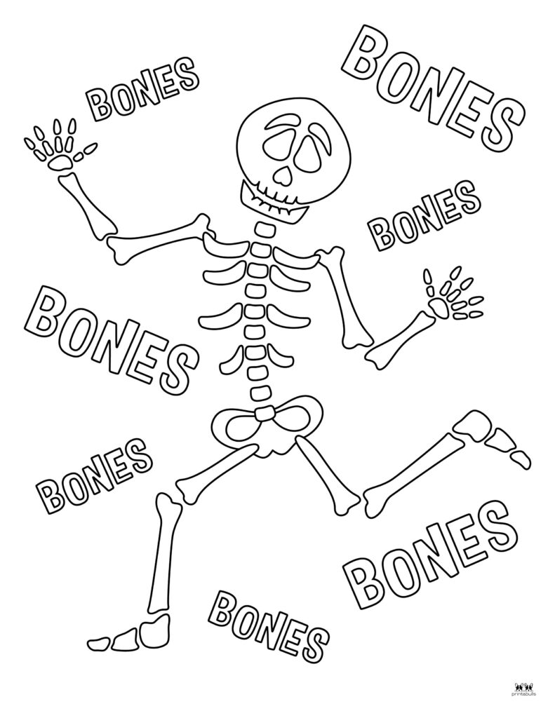 Skeleton coloring pages