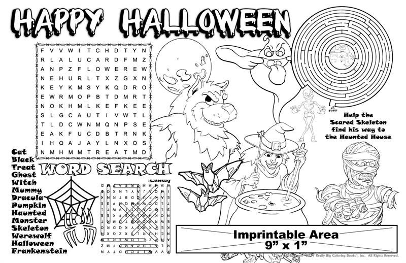 Halloween imprint placemat