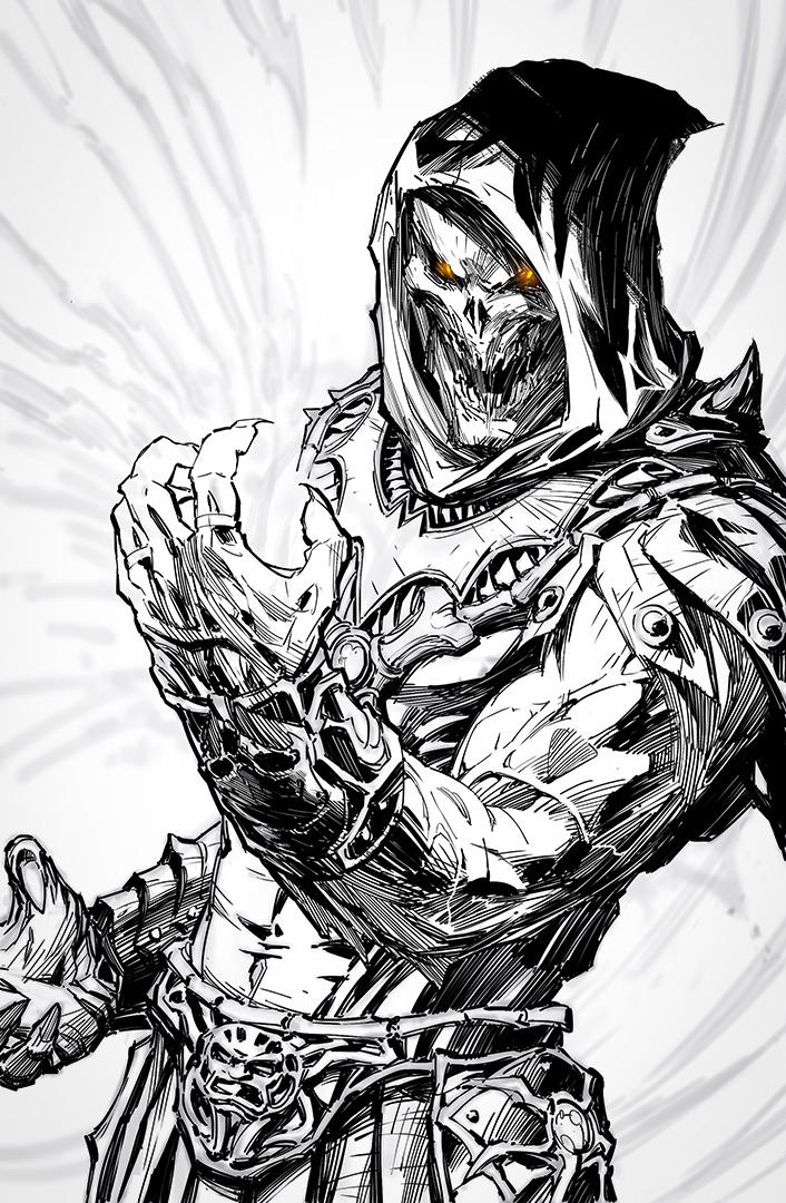Skeletor progress from last nights twitch stream needs a cloak then color and fx rmastersoftheuniverse