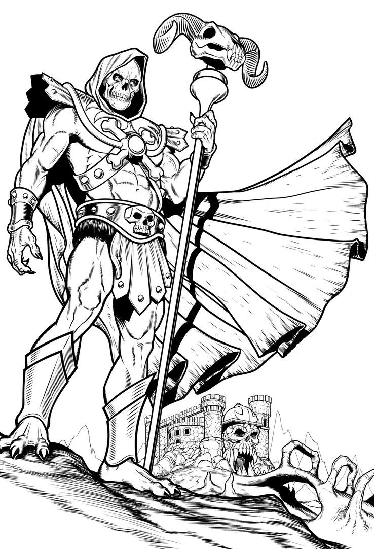 Skeletor by angryrooster on deviantart cartoon coloring pages ic art superhero art