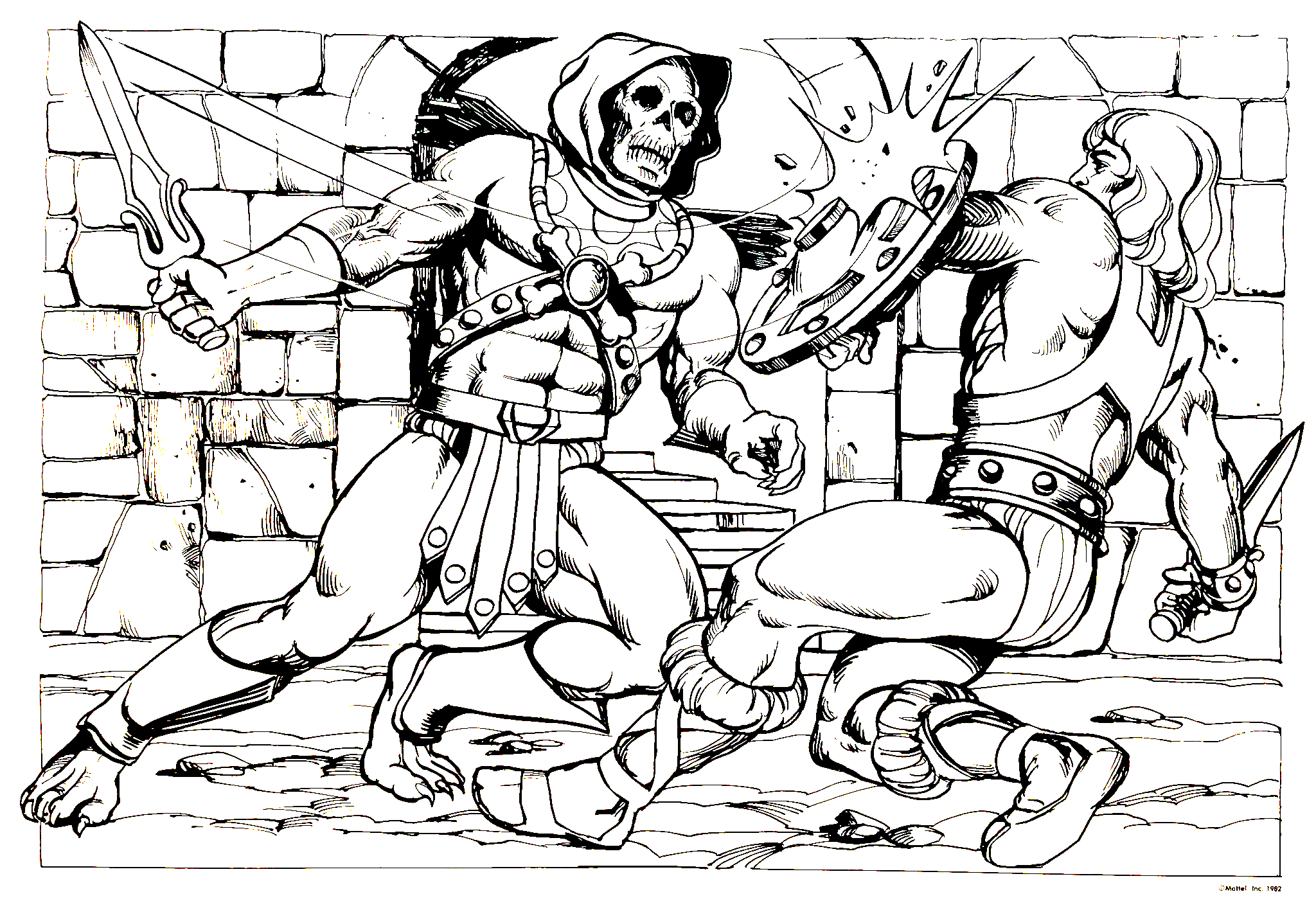 Masters of the universe poster coloring book battle ram