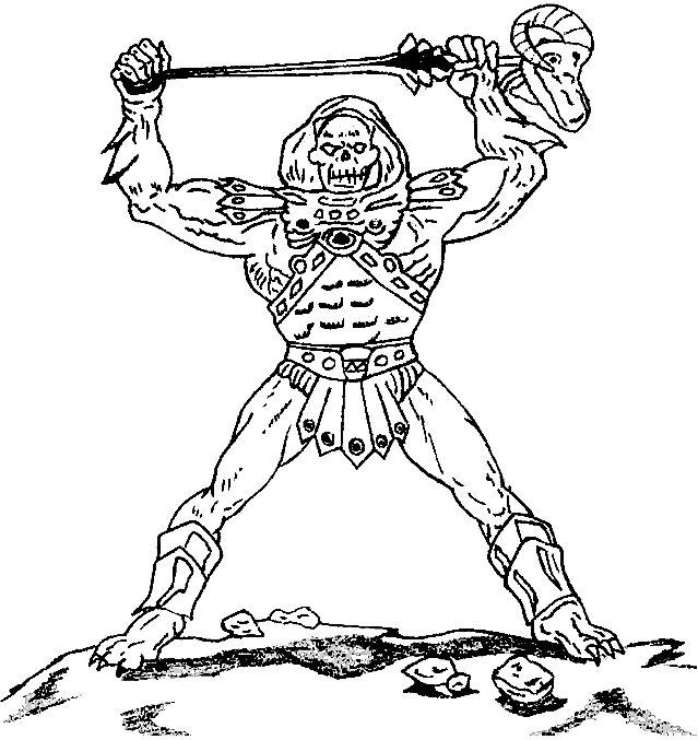 Coloring skeletor tyrannical warlord picture