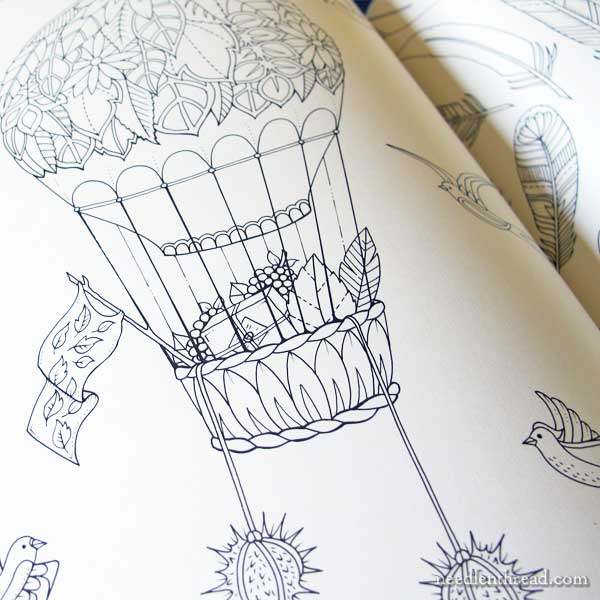 Embroidery design inspiration from coloring books â