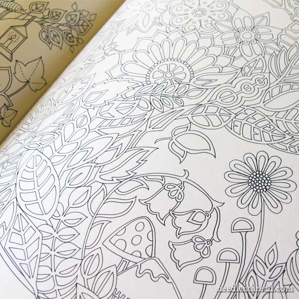 Embroidery design inspiration from coloring books â