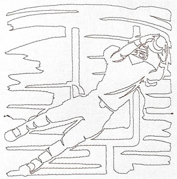 Football diving catch quilt outline machine embroidery design embroidery library at