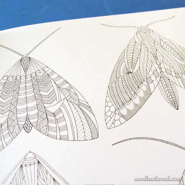 Embroidery design inspiration from coloring books â