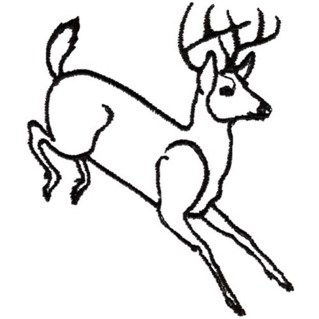 Deer outline machine embroidery design embroidery library at