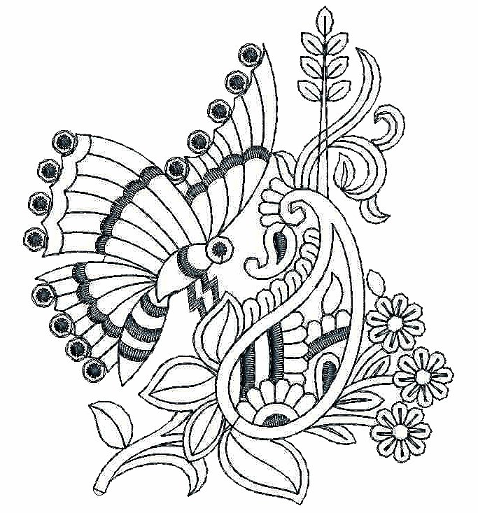 Butterfly applique machine embroidery design