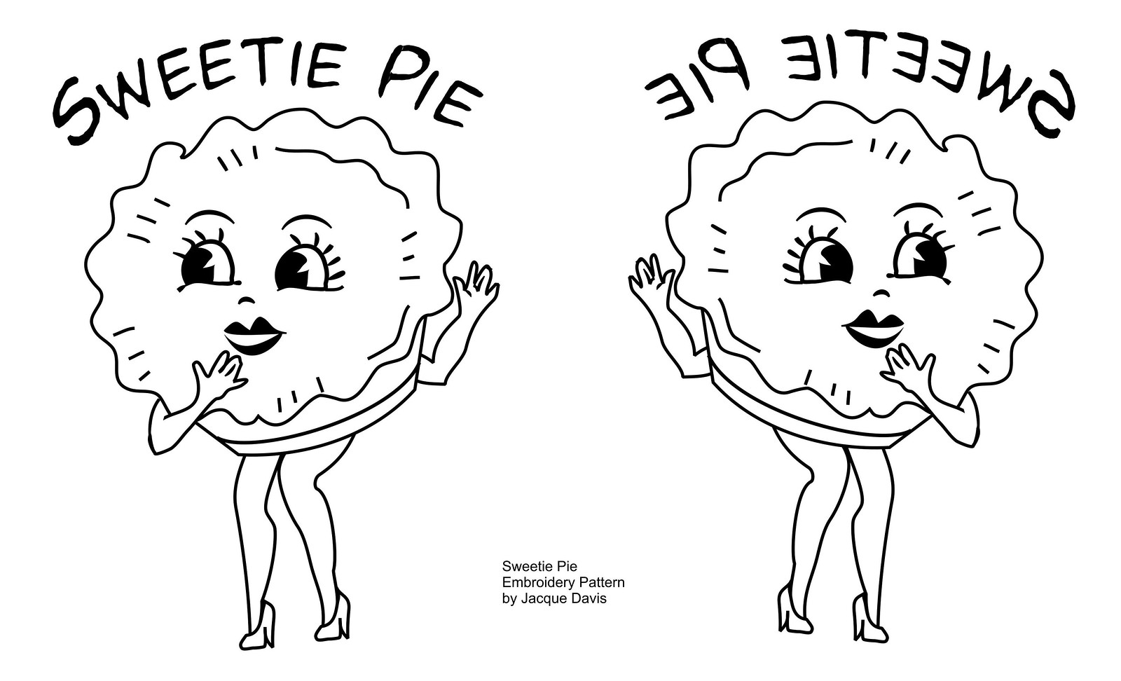 Sweetie pie embroidery pattern i drew this s kitchen moâ