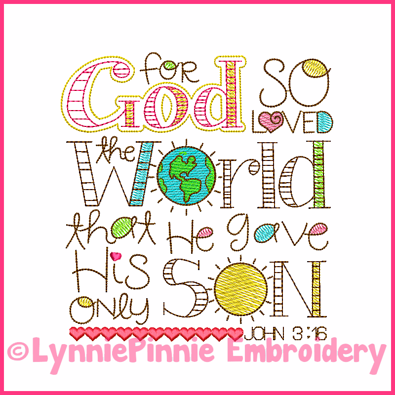 John word art vintage colorwork sketch machine embroidery design file x x x x