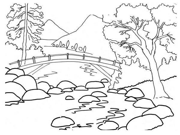 Free coloring pages of nature coloring pages nature landscape drawing for kids nature drawing for kids