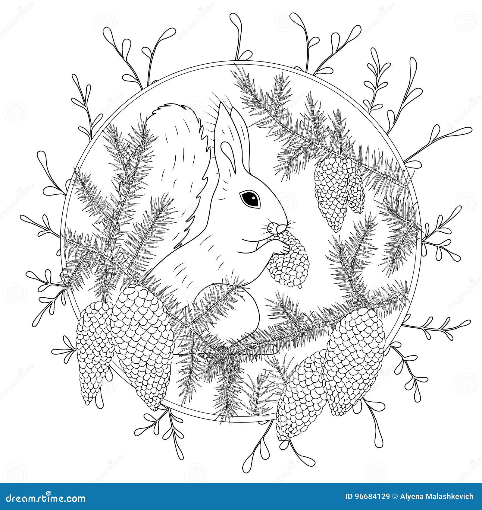 Coloring page with high details isolated on white background vector monochrome sketch stock vector