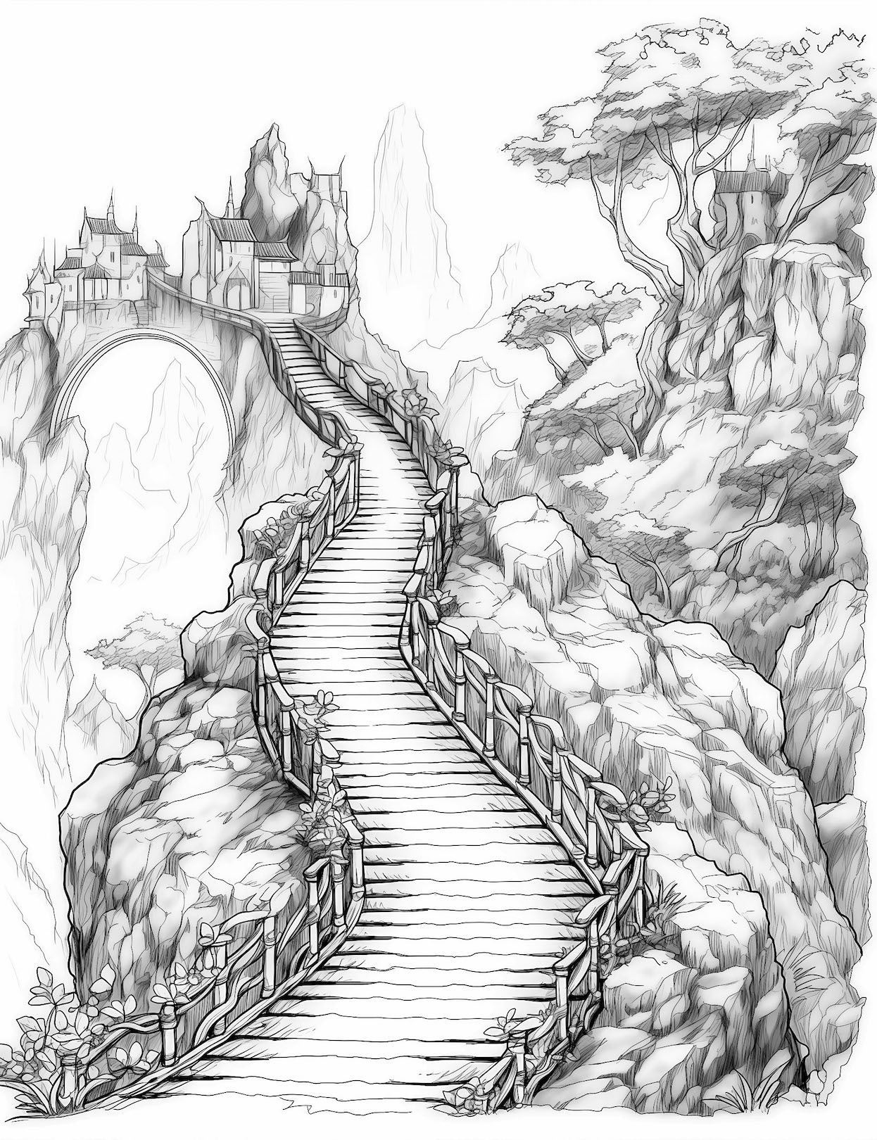 Breathtaking nature coloring pages