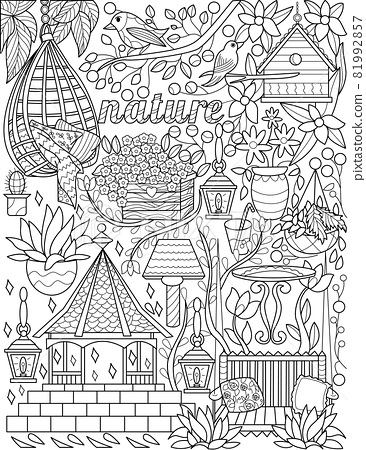 Outdoor furnitures gazebo hanging chair doodle
