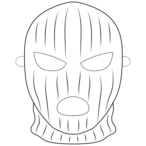 Ski mask coloring page free printable coloring pages