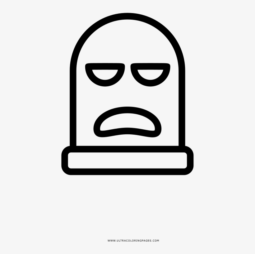 Ski mask coloring page