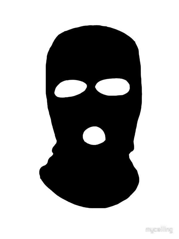 Black mask coloring page ski mask tattoo masks art graffiti drawing