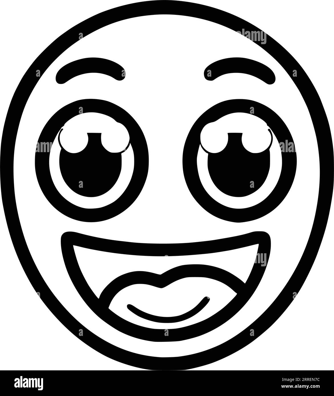 Smiley face emoji black and white stock photos images