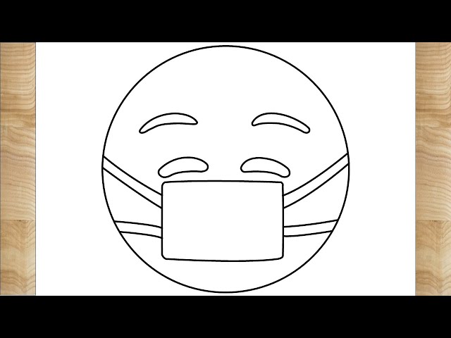 How to draw mask emoji bloomy drawing