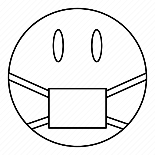 Emoji emoticon face mask medical sick smile icon