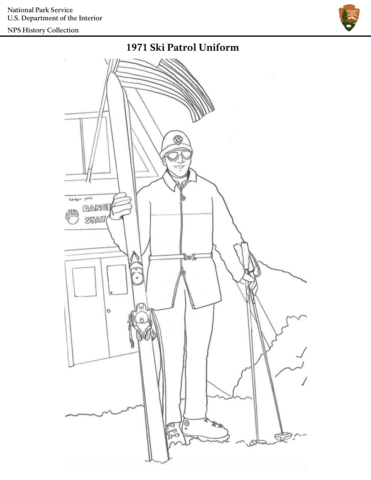Ski patrol uniform coloring page free printable coloring pages