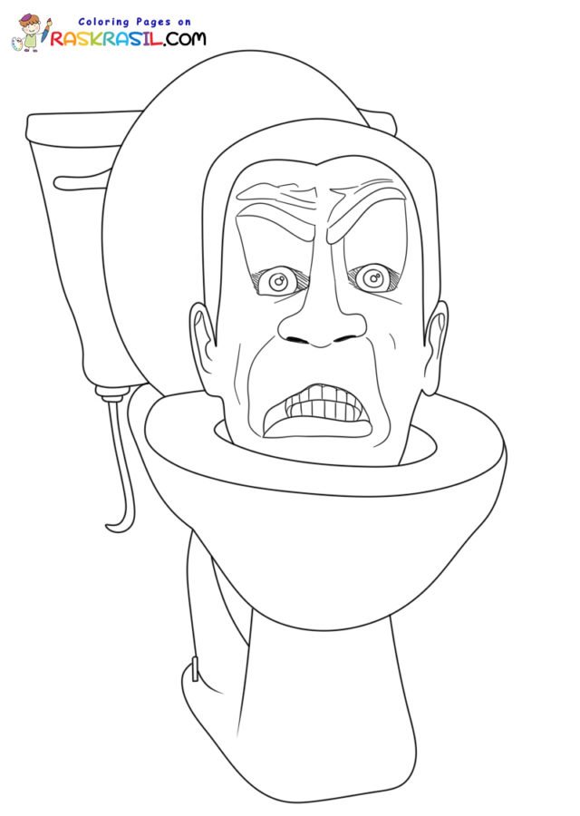 Skibidi toilet coloring pages printable for free download