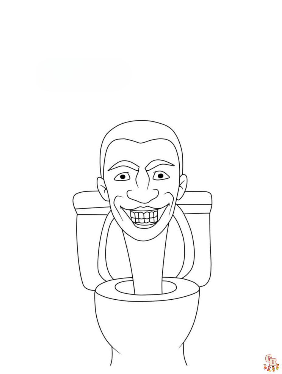 Skibidi toilet free printable coloring pages