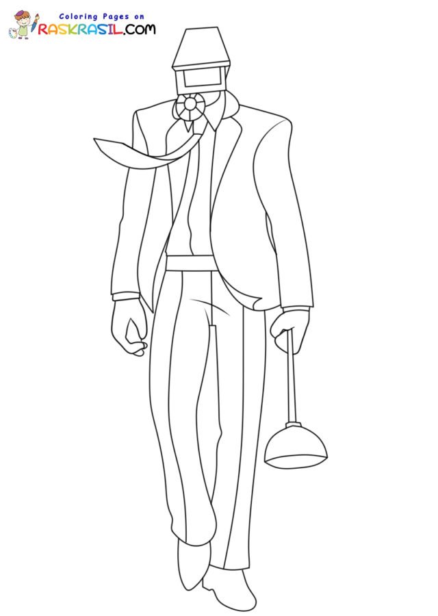 Skibidi toilet coloring pages printable for free download