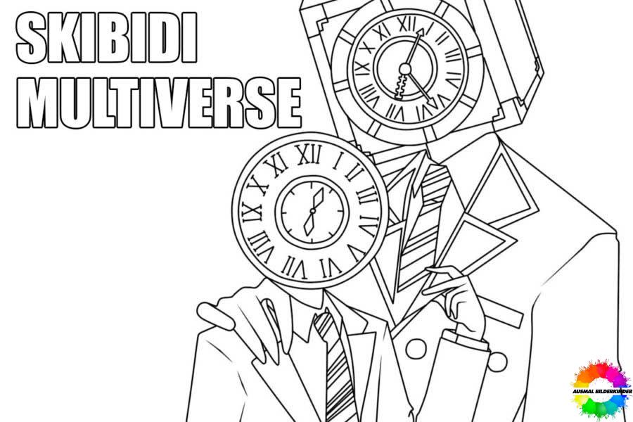 Skibidi toilet multiverse free coloring pages